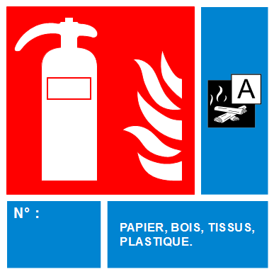 Panneau Extincteur - PVC 1mm - 10x10