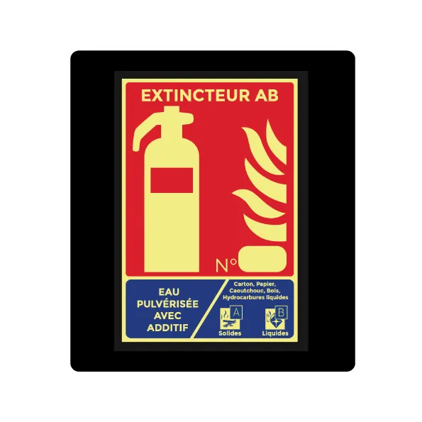 [AB1015PH] Panneau Extincteur Photoluminescent AB - PVC 1mm