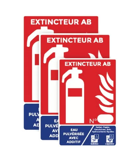 Panneau Extincteur AB - PVC 1mm