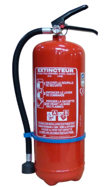 Extincteur Eau 6 L Additif PP s/Fluor ROT